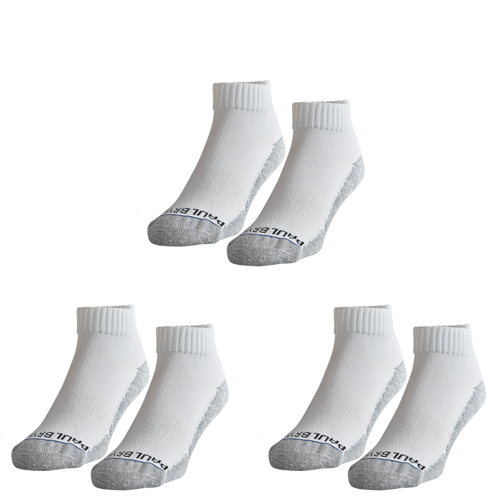 Elemax 1/2 Cushion with Nano Silver White 3 Pair Multipack