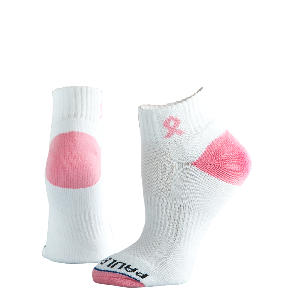 Breast Cancer Awareness Pink Ribbon Classic Quarter 3 Pair Multipack