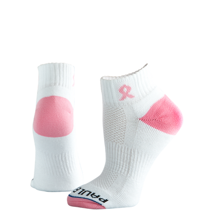 Breast Cancer Awareness Pink Ribbon Classic Quarter 6 Pair Multipack