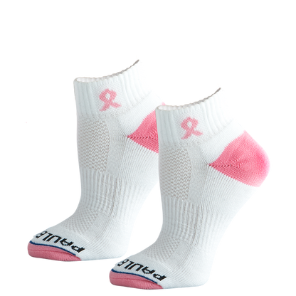 Breast Cancer Awareness Pink Ribbon Classic Quarter 3 Pair Multipack