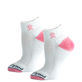 Breast Cancer Awareness Pink Ribbon Classic Quarter 3 Pair Multipack