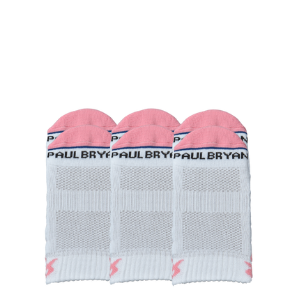 Breast Cancer Awareness Pink Ribbon Classic Quarter 3 Pair Multipack