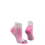 Pink Ribbon Tiger Print Quarter Sock