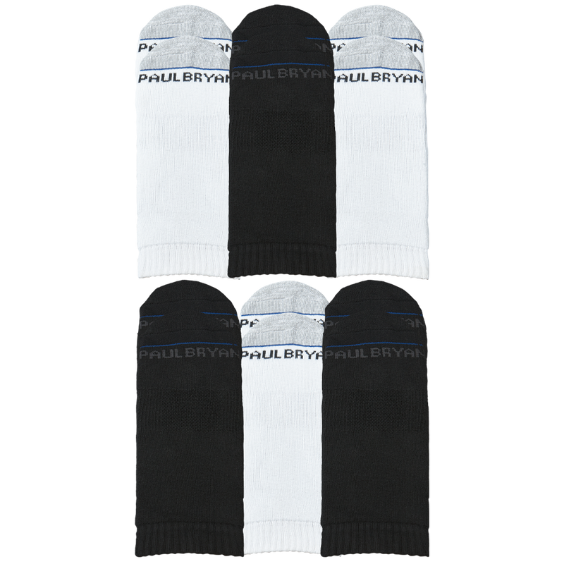 Elemax Edge Black/White with Nano Silver Combo 6 Pair Multipack