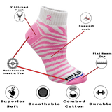 Pink Ribbon Tiger Print Quarter Sock