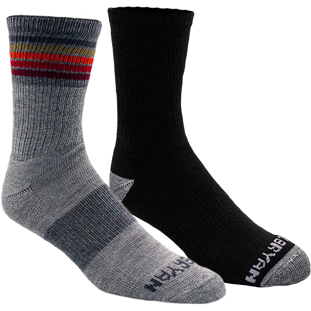 Outdoor Hiker Micro Crew Boot Sock - 2 Pack Multipack – Paul Bryan USA