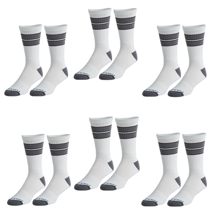 OG Mid Calf Crew White 6 Pair Multipack