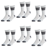 OG Mid Calf Crew White 6 Pair Multipack