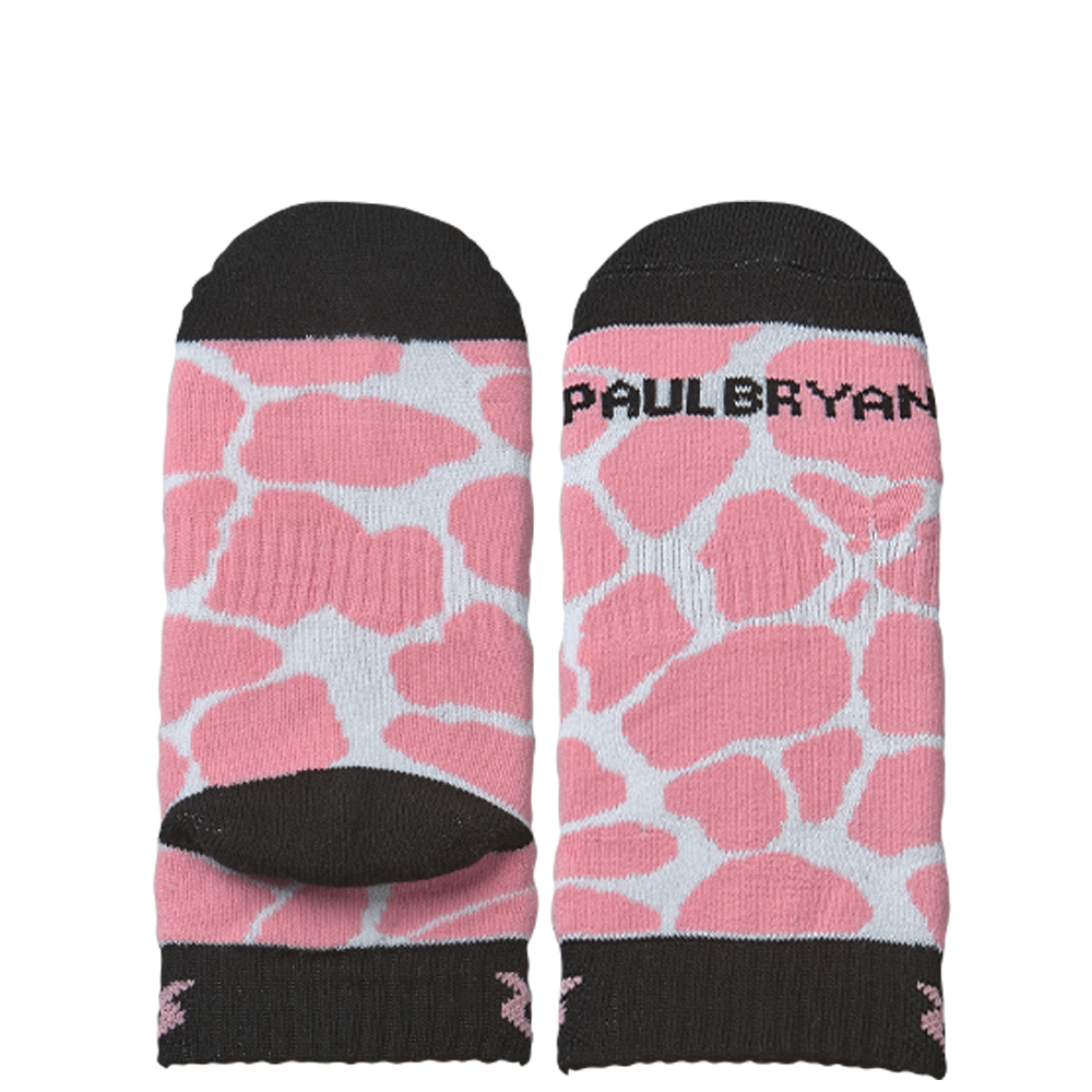 Pink Ribbon Giraffe Quarter Sock