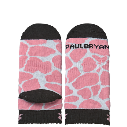 Pink Ribbon Giraffe Quarter Sock