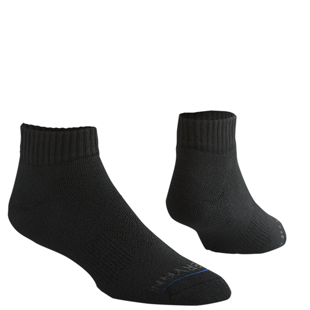 ELEMAX Men's Silver Edge Quarter Sock - Black