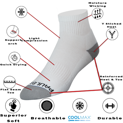 Versa Coolmax Men's Quarter Socks