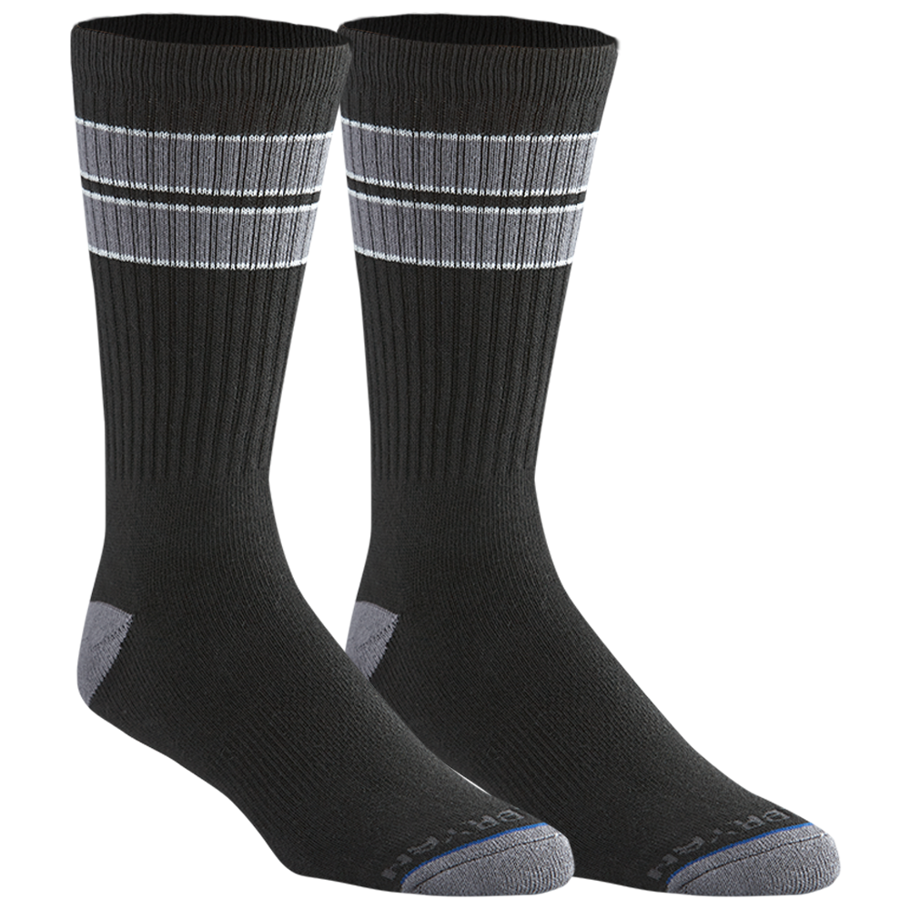 OG Crew Mid Calf Striped Crew Sock - Black