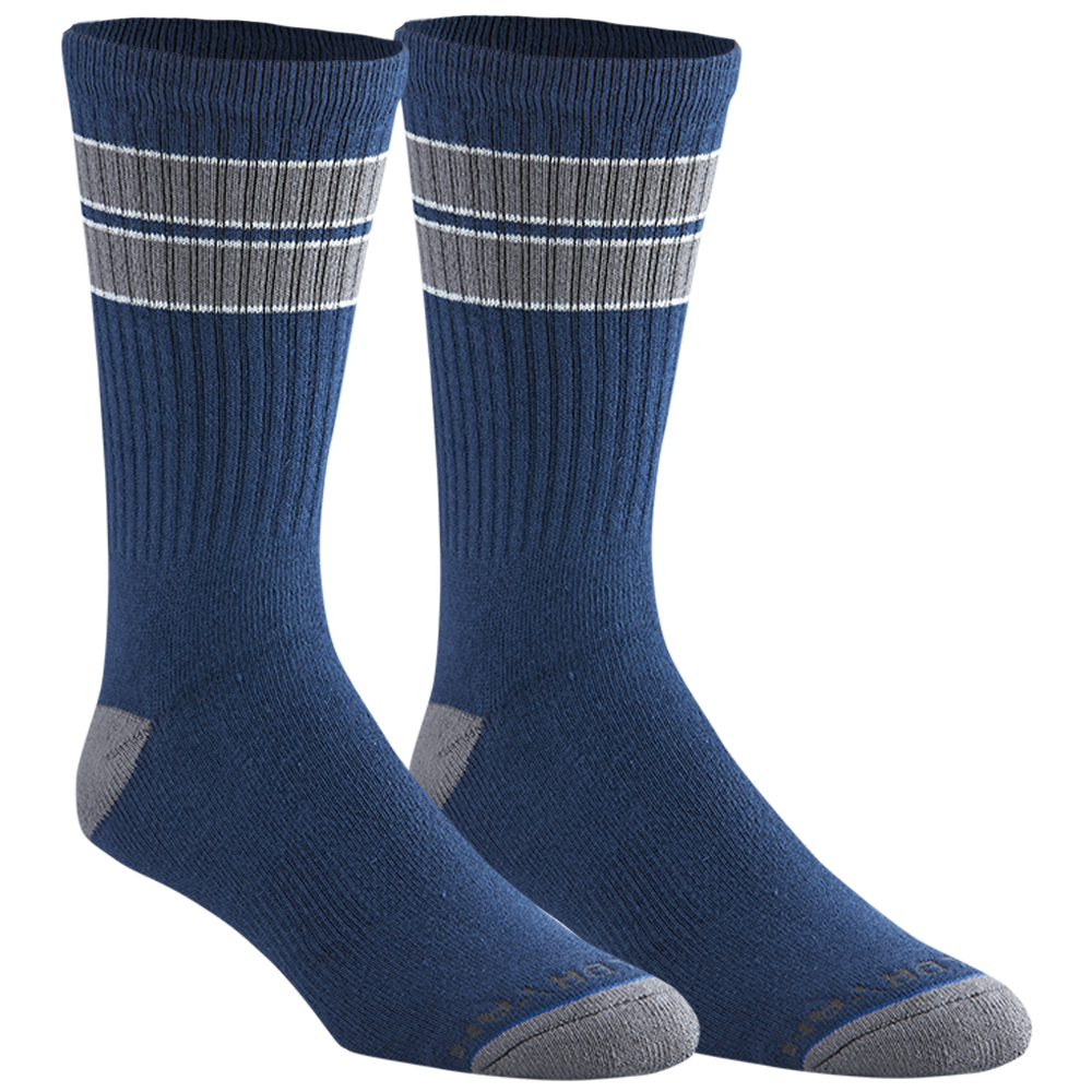 OG Crew Mid Calf Striped Crew Sock - Navy