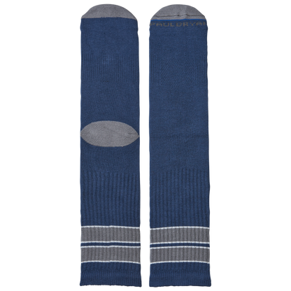 OG Crew Mid Calf Striped Luxury Crew Sock - Navy