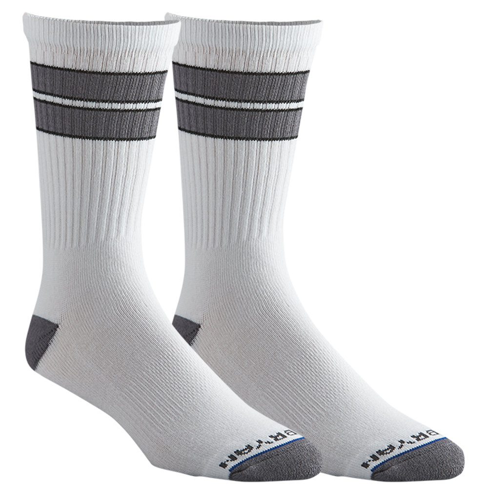 OG Crew Mid Calf Striped Crew Sock - White